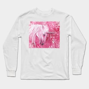 Unicorn - Humble Unicorn - pink bowing Unicorn Long Sleeve T-Shirt